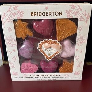 8 Scented Bath Bombs Set - Pink, Purple, Gold